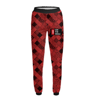 Штаны Vans of the wall (Red and Black)