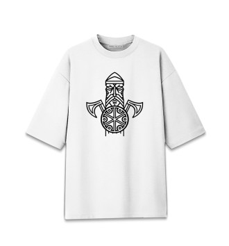 Мужская Хлопковая футболка оверсайз Перун Бог Воинов