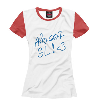Женская Футболка ALEX007: GL (red)