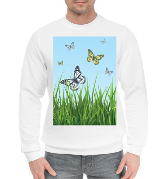 Хлопковый свитшот Бабочки на поле