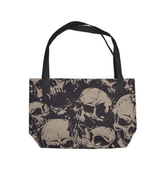 Пляжная сумка Grey Skulls