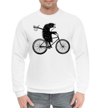 Хлопковый свитшот Ежик на велосипеде