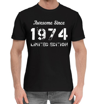 Мужская Хлопковая футболка Awesome Since 1974