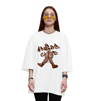 Женская Хлопковая футболка оверсайз Angus Cloud