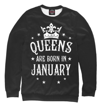 Свитшот для девочек Королевы рождаются в январе