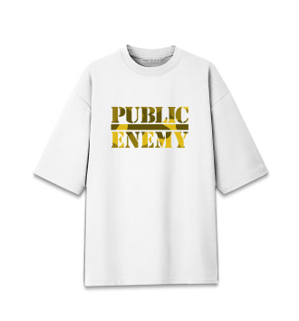 Женская Хлопковая футболка оверсайз Public Enemy