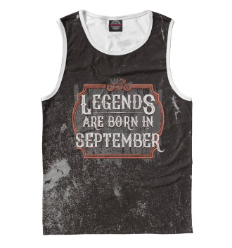 Майка для мальчиков Legends Are Born In September