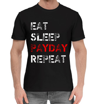 Хлопковая футболка Eat Sleep Payday Repeat