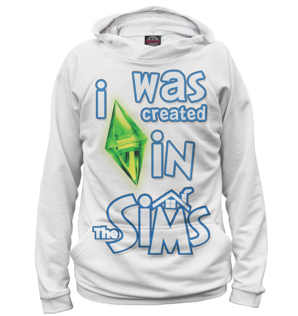 Худи I Was Created in Sims для мальчиков 