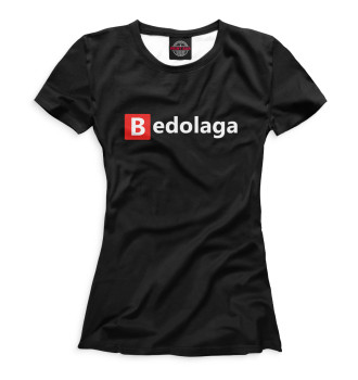 Футболка для девочек Bedolaga черный фон