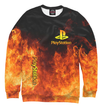 Мужской Свитшот Playstation в огне