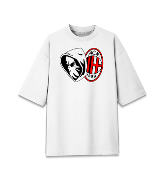 Мужская Хлопковая футболка оверсайз AC Milan