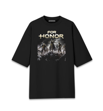 Хлопковая футболка оверсайз For honor