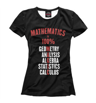Футболка для девочек Математика это 100% магия!