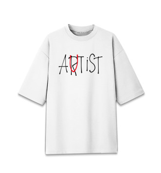 Женская Хлопковая футболка оверсайз Artist / Autist оно