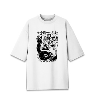 Мужская Хлопковая футболка оверсайз Древний культ