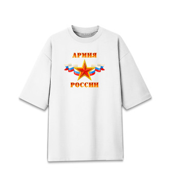 Женская Хлопковая футболка оверсайз Армия