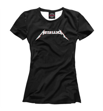 Футболка для девочек Metallica glitch