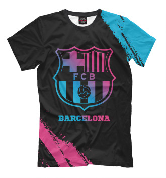 Мужская Футболка Barcelona Neon Gradient