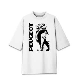 Мужская Хлопковая футболка оверсайз Peugeot