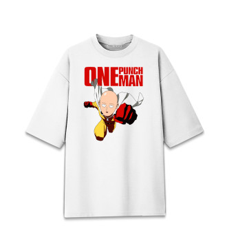 Женская Хлопковая футболка оверсайз One-Punch Man