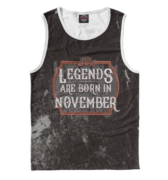Майка для мальчиков Legends Are Born In November