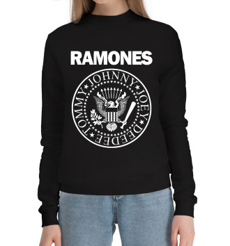 Женский Хлопковый свитшот Ramones эмблема