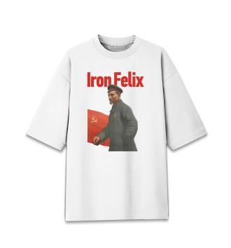 Женская Хлопковая футболка оверсайз Железный Феликс
