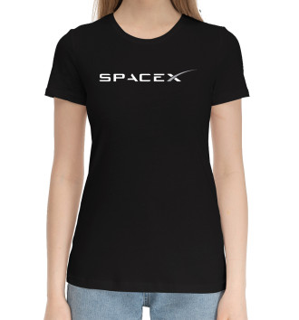 Хлопковая футболка SPACEX.
