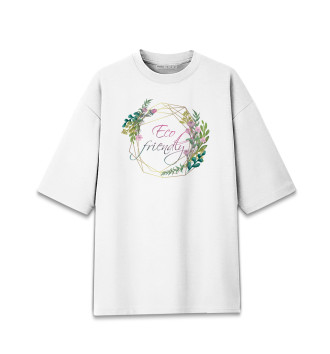 Хлопковая футболка оверсайз Eco Friendly
