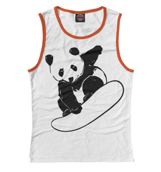 Майка для девочек Panda Snowboarder