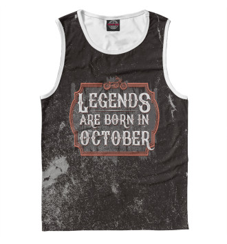 Майка для мальчиков Legends Are Born In October