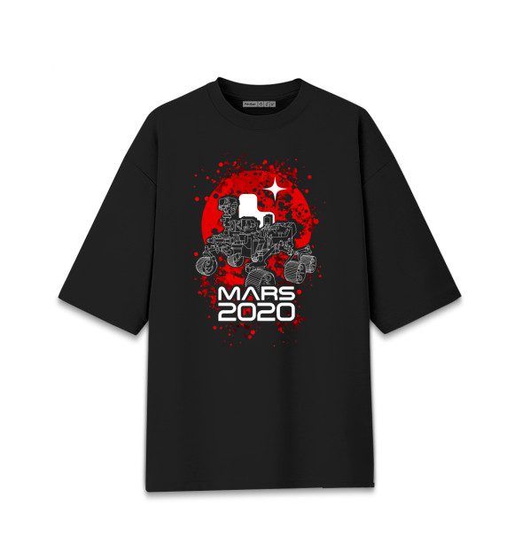 Мужская Хлопковая футболка оверсайз МАРС 2020, Perseverance