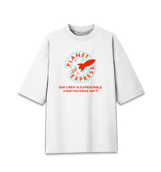Мужская Хлопковая футболка оверсайз Futurama