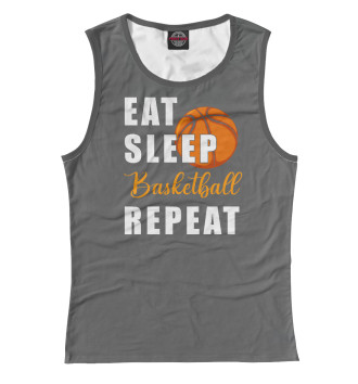 Женская Майка Eat Sleep Basketball Repeat