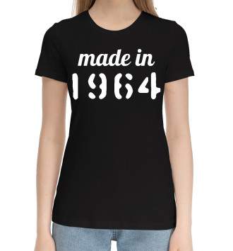 Женская Хлопковая футболка Made in 1964