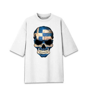 Хлопковая футболка оверсайз Череп - Греция