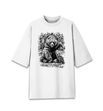Хлопковая футболка оверсайз Лесной царь
