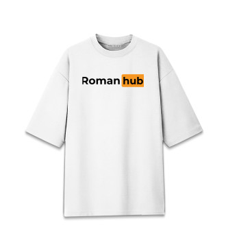Женская Хлопковая футболка оверсайз Roman + Hub