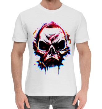 Мужская Хлопковая футболка Skull art