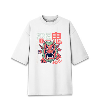 Хлопковая футболка оверсайз Oni Demon Yokai