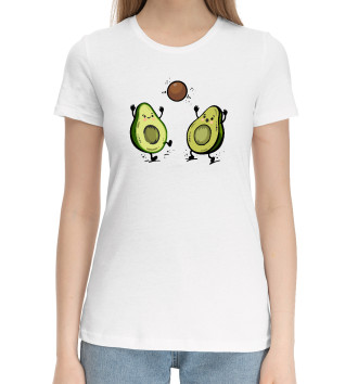 Хлопковая футболка С авокадо мультяшками