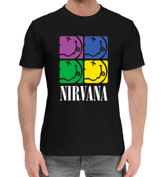 Мужская Хлопковая футболка Нирвана (Nirvana)
