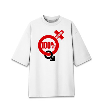 Женская Хлопковая футболка оверсайз 100 процентная женщина