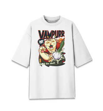 Женская Хлопковая футболка оверсайз Vampurr: Smells Like Death