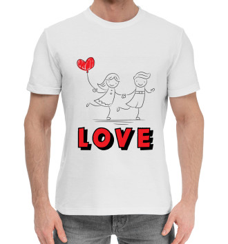 Мужская Хлопковая футболка LOVE#3