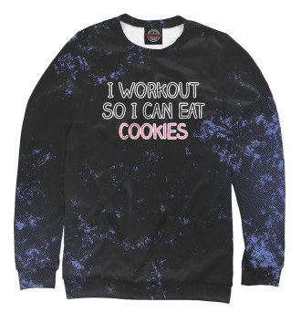 Свитшот для девочек I Workout So I Can Eat Cook