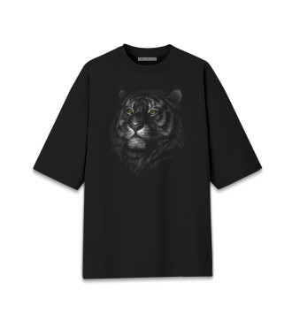Женская Хлопковая футболка оверсайз Хищные кошки