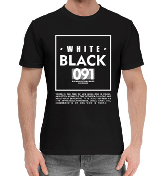 Хлопковая футболка Black and white 091