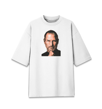 Хлопковая футболка оверсайз Стив Джобс